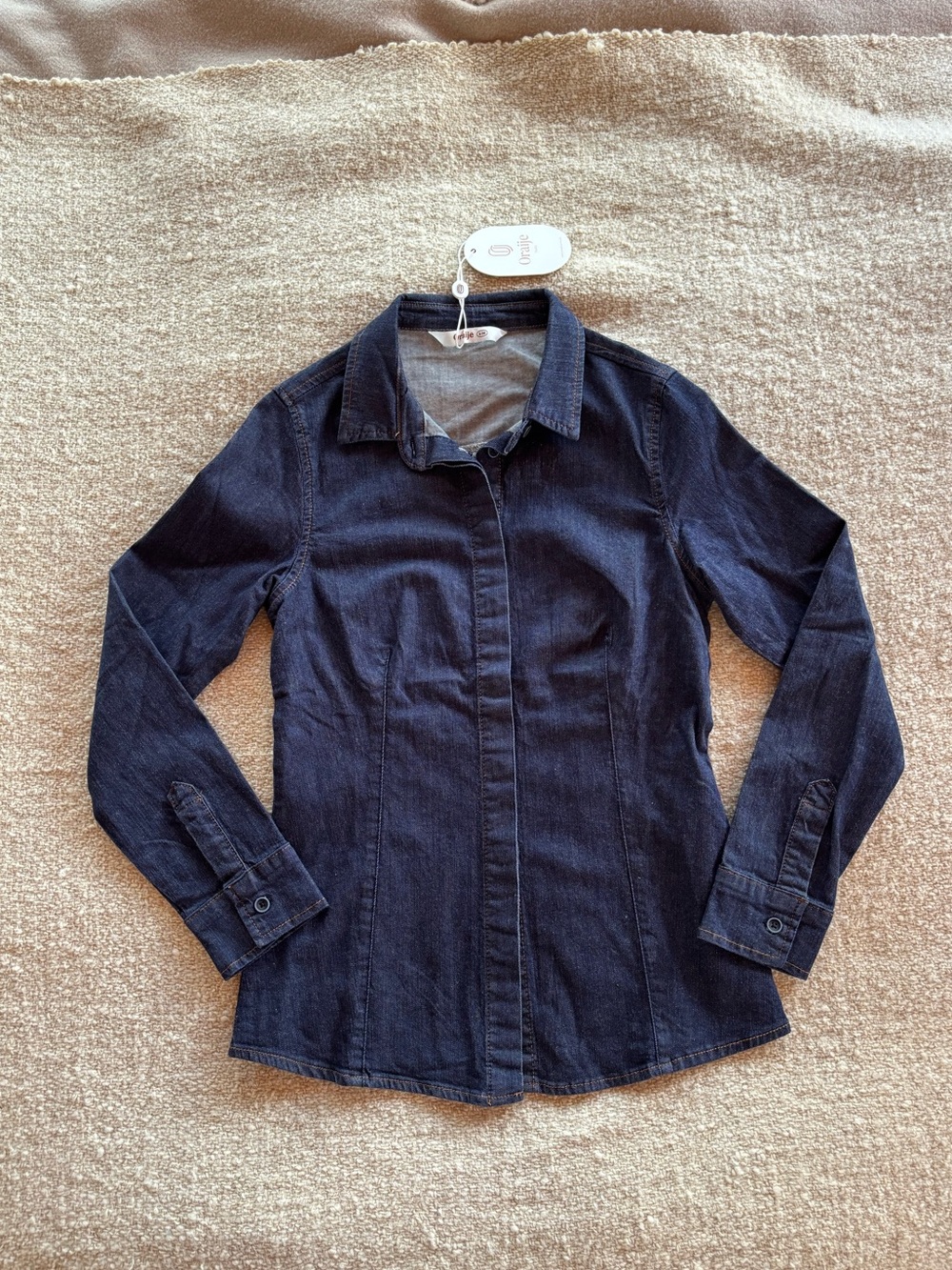 NWT Oraije Paris Denim Button Down